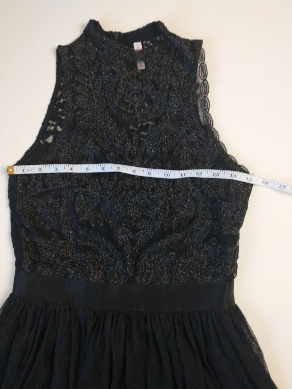 Black Lace A Line Ballerina Core Cocktail Dress Size Small - Picture 6 of 12